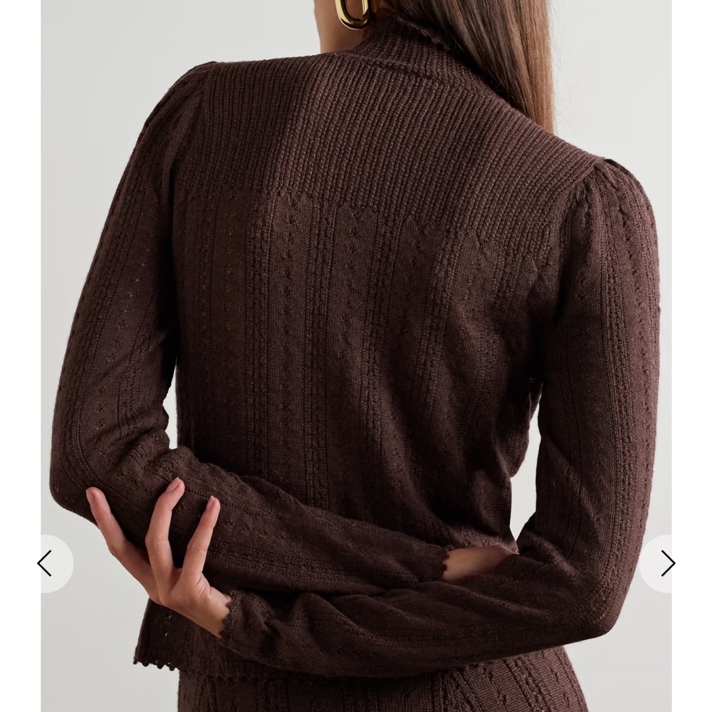 💋SOLD💋🍂🤎DÔEN ‘Minou’ Silk Baby Alpaca Brown Turtleneck M✨ - Picture 13 of 14